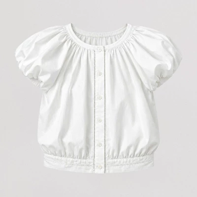 Áo LIBÉ blouse dáng suông cổ tròn mặc được 2 mặt 7877