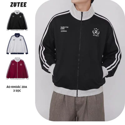 Áo Khoác 3 Sọc Thể Thao ZUTEE TD30 Nỉ 2 Da Cao Cấp Mềm Mịn, Phong Cách Thể Thao, Streetwear Unisex