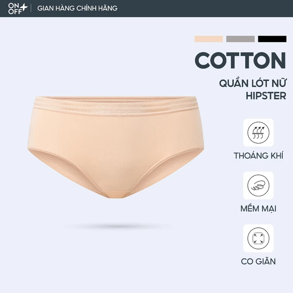 Quần lót nữ hipster Cotton mềm xốp thấm hút vượt trội - ONOFF 16UV24A242