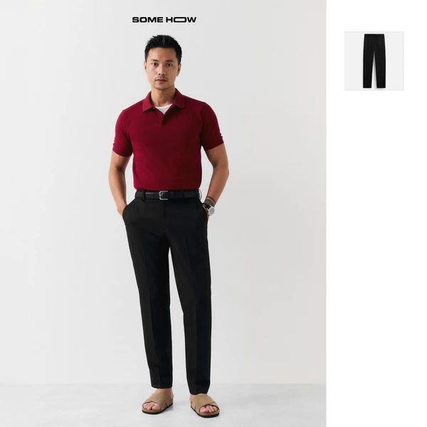 Quần Tây Nam Slimfit Black V3, Chất Vải Cotton Polly Spandex Thoải Mái,QT0041, SOME HOW STORE