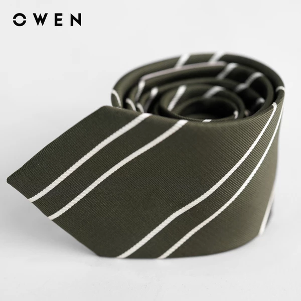 Owen - Cà vạt CV232656 màu Xanh rêu chất liệu Polyester
