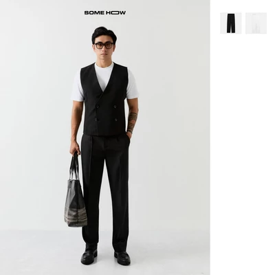 Quần Tây Straight Sidetab Wedding, Chất Vải Cotton Spandex Thoải Mái, QT0037, SOME HOW STORE