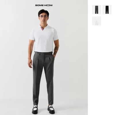 Quần Tây Nam Slimfit Side Tab 2B High Waist, Chất Liệu Cotton Spandex Thoải Mái, QT0035, SOME HOW STORE