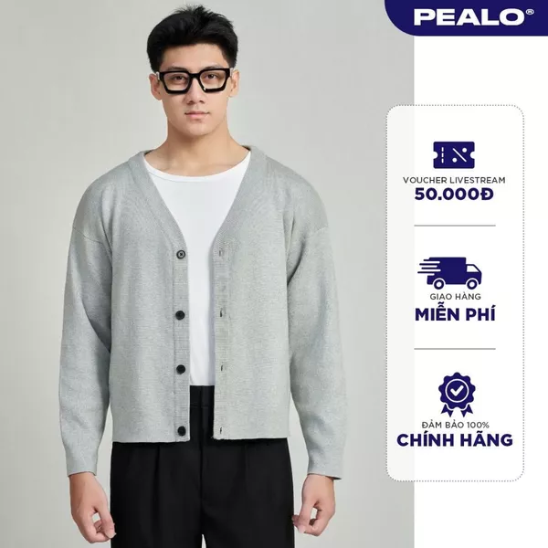 Áo khoác len cardigan PEALO form Relax chất liệu len cao cấp SPT5