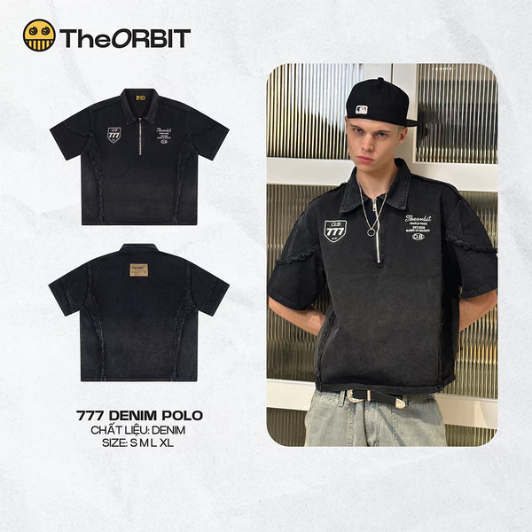Áo Polo Nam Nữ ORBIT - 777 Denim Polo - Local Brand Chính Hãng