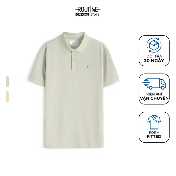 Áo Polo Nam Tay Ngắn Logo Silicon Form Fitted - Routine 10S25POL007