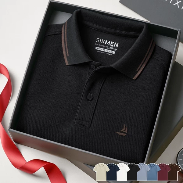 Áo polo nam cao cấp có cổ GALIO [Tặng Kèm Hộp Quà] Vải cá sấu FeelMax thoáng mát - SIXMEN