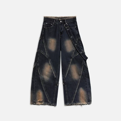 Quần NEEDS OF WISDOM Chain Jeans - Washed Blue - Local Brand Chính Hãng