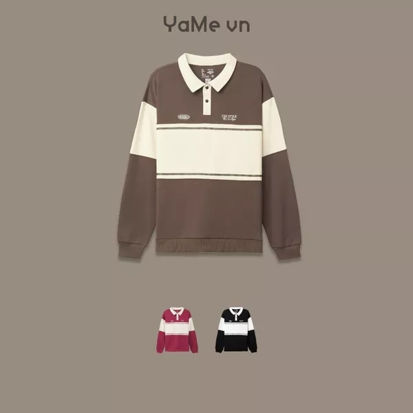 Áo Polo Nam Sweater Cotton Phối Màu The No Style 036 Dáng Rộng Rãi F4 23471 |YaMe|