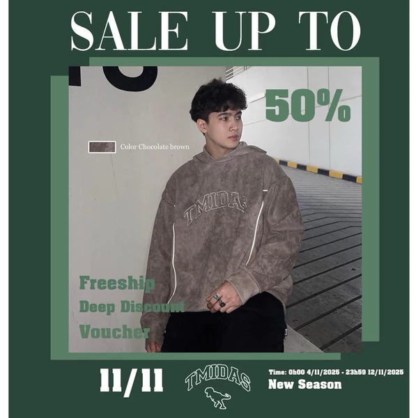 Áo Hoodie Tmidas da lộn oversize nam nữ from rộng Logo Tmidas thêu né phản quang hàng có sẵn