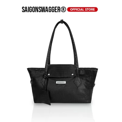 Túi Xách Da SAIGONSWAGGER® “LUNE EMBOSSED” ELEGANT BAG /LARGE/ Túi Đeo Chéo