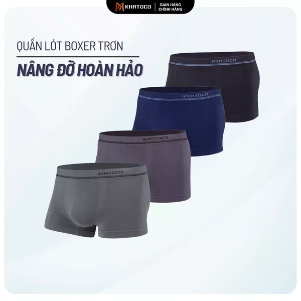 Quần lót nam KHATOCO Boxer mềm mịn nâng đỡ tối đa mã 18456