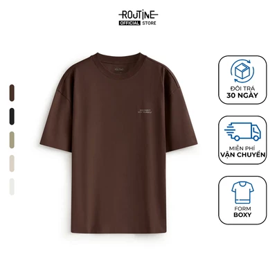 Áo Thun Tay Ngắn Nam Hình In Form Boxy - Routine 10F25TSS029