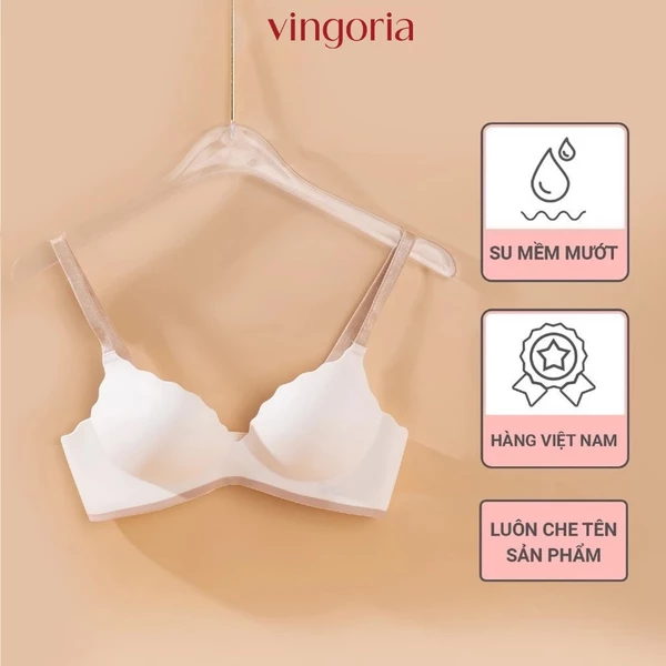 Áo lót không gọng nâng ngực VINGO/VINGORIA thiết kế không viền đúc su mát lạnh S418 - S436