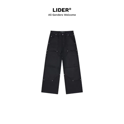 Quần Jeans Ống Rộng Unisex LIDER NIGHT REBEL PU JEANS