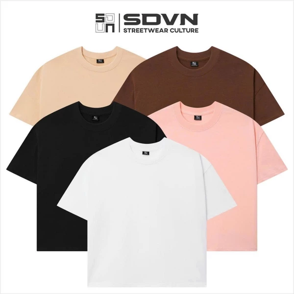Áo Thun Trơn Unisex Form Boxy  - Brand Chính Hãng SDVN
