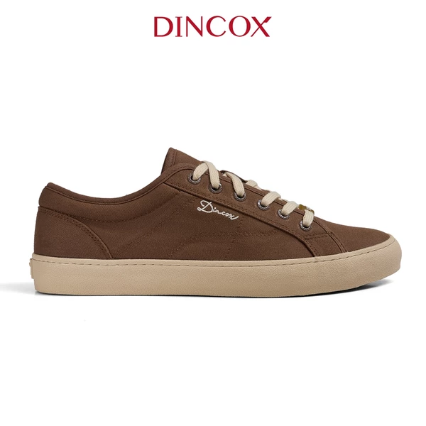 Giày Thể Thao Nam Nữ, Giày Sneaker Vải Canvas, Giày Thời Trang Dincox E18 Chocolate - Giày Nâu