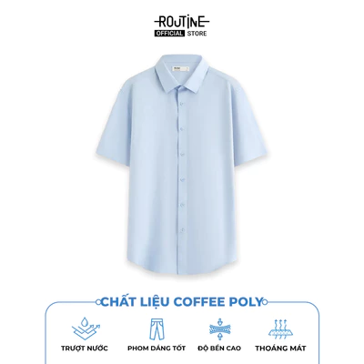 Áo Sơ Mi Tay Ngắn Nam Coffee Form Fitted - Routine 10S25SHS011