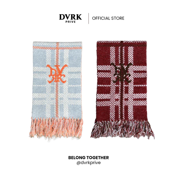 Khăn Choàng Cổ Nam Nữ DVRK Privé Len Cao Cấp Dày Dặn Mềm Mại Chi Tiết Logo Local Brand Mùa Đông