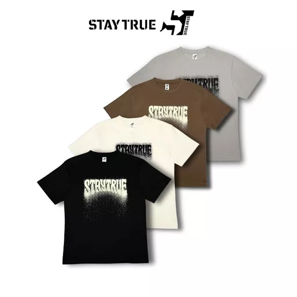 Áo Thun Local Brand STAYTRUE - Áo Thun Nam Nữ Unisex Basic Cotton Cao Cấp 210GSM