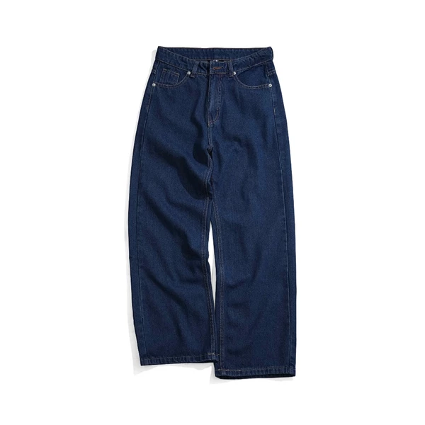 DARK BLUE WIDE STRAIGHT JEANS WHOSE - Quần jeans ống đứng wide fit Whose Studio 1683