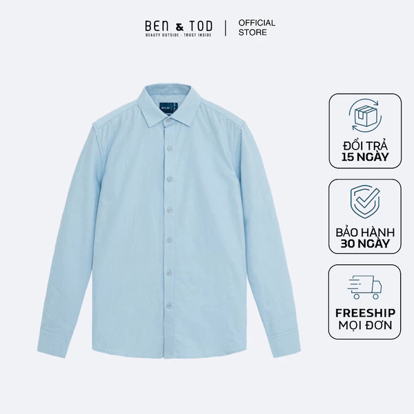 Áo sơ mi nam Ben & Tod R1622 BD131 Oxford basic công sở form Regular