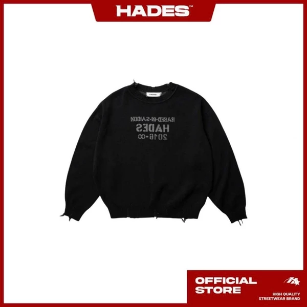 HADES Monolith Knit - BLACK - HADES Brand chính hãng Áo sweater dài tay knit màu Black