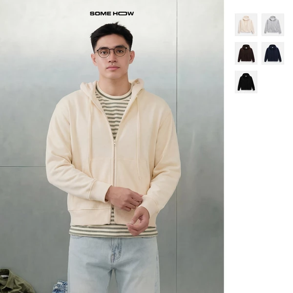 Áo Khoác Hoodie Boxy Zipper Tici Dày Dặn Ấm Áp Basic Dễ Mặc Dễ Phối, AK0101 SOME HOW STORE