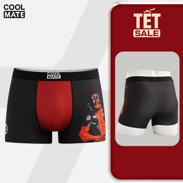 Quần lót nam Trunk Deadpool II mềm mại, co giãn, thấm hút Coolmate