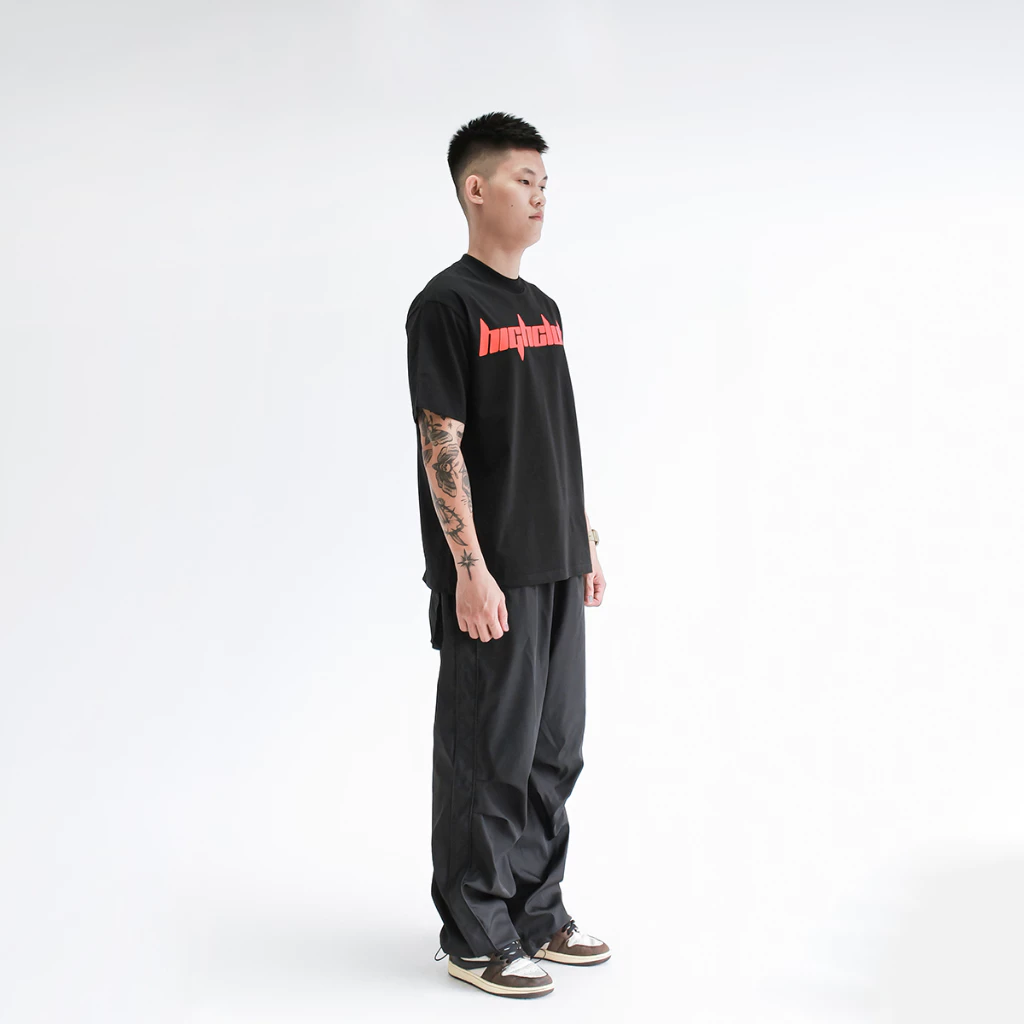 Áo Thun PLANK HIGHCLUB Tay Lỡ Unisex Nam/Nữ màu ĐEN/TRẮNG Cổ Tròn PHỐI CỔ - HIGHCLUB Brand Chính Hãng