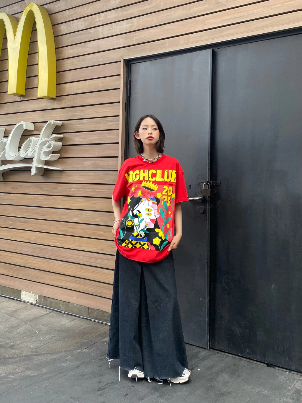 HIGHCLUB YOTC 4 Tay Lỡ Unisex Nam/Nữ ĐỎ Cổ Tròn - HIGHCLUB Brand Chính Hãng