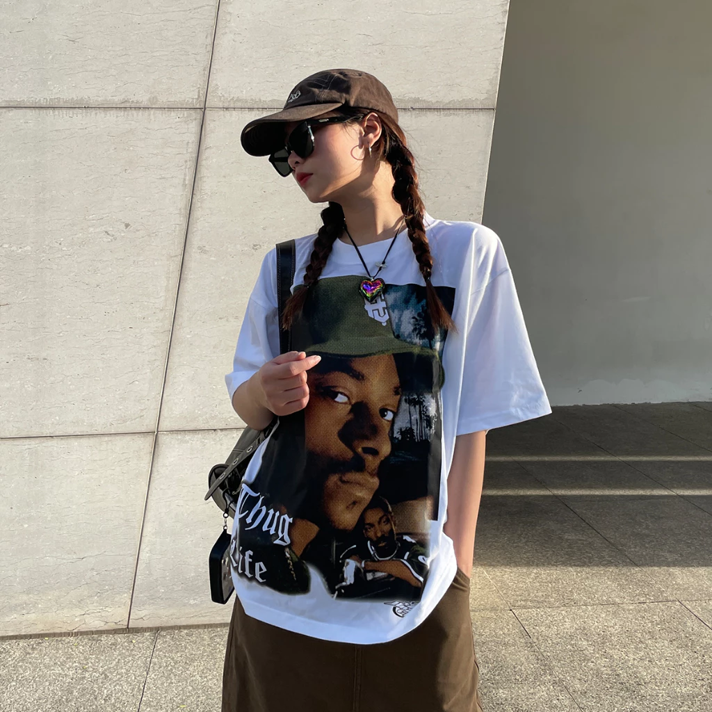 Áo Thun SNOOP DOG Tay Lỡ Unisex Nam/Nữ TRẮNG Cổ Tròn - HIGHCLUB Brand Chính Hãng