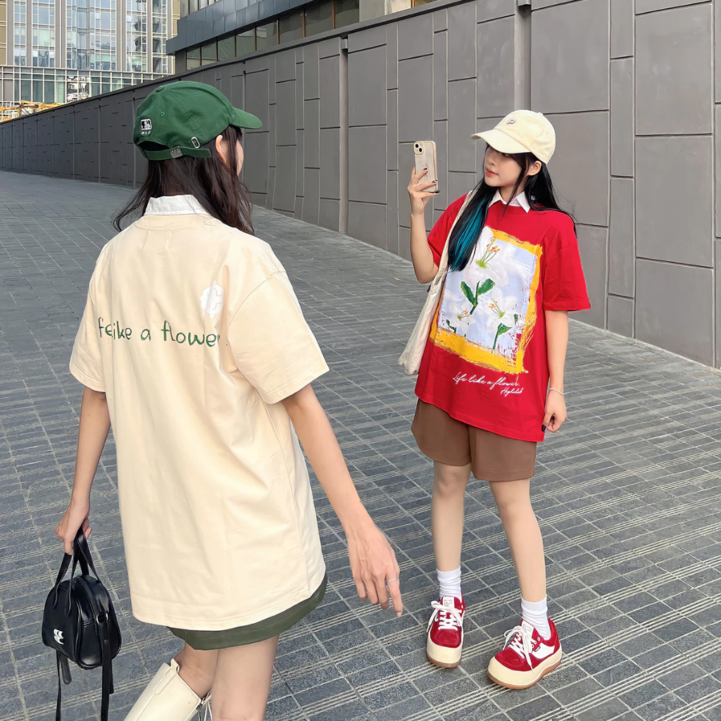 Áo Thun LYS Tay Lỡ Unisex Nam/Nữ ĐỎ Cổ Tròn - HIGHCLUB Brand Chính Hãng