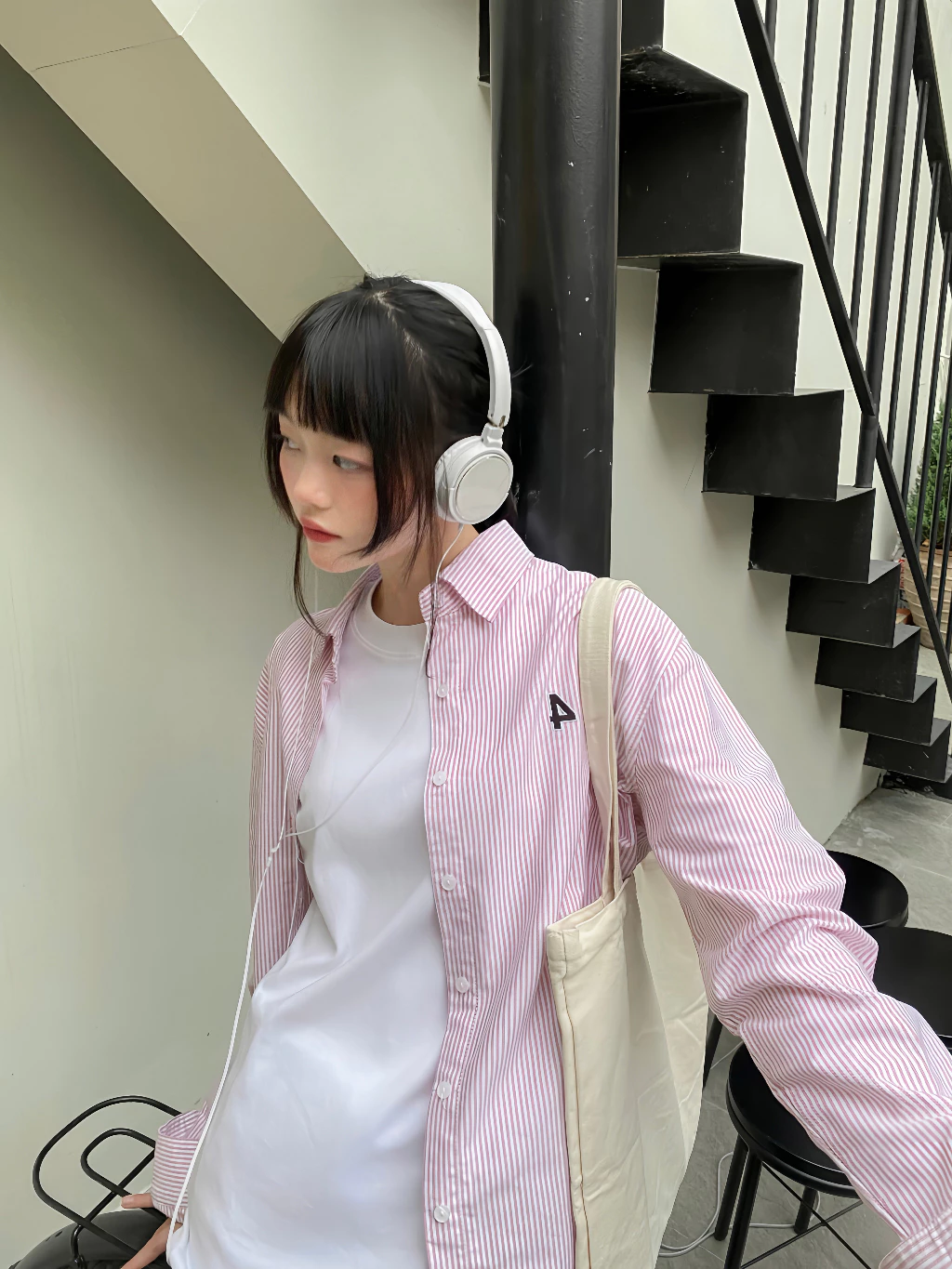 Áo Sơ Mi Sọc HIDDEN / DRAGONBYBOI Premium Oxford Shirt Logo nam nữ Unisex
