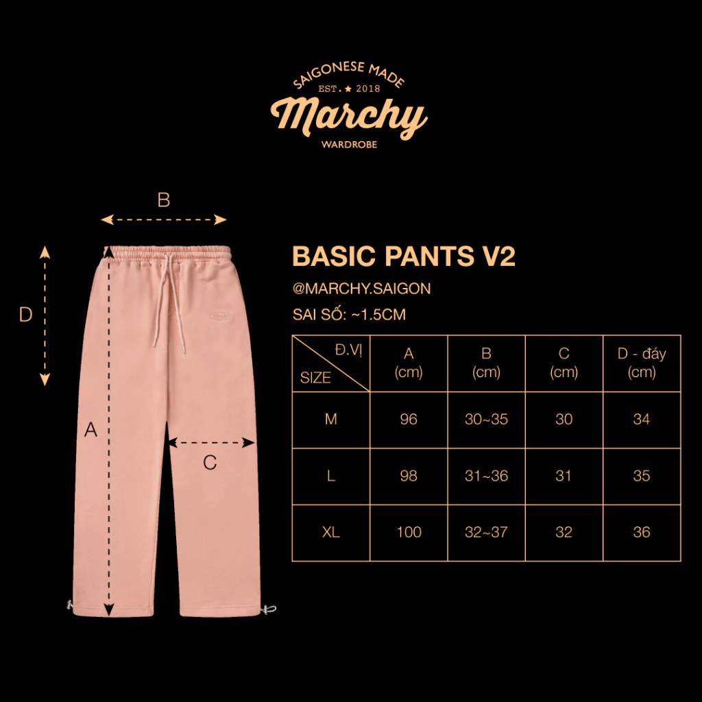 MARCHY - Basic Pants V2 - Quần ống suông