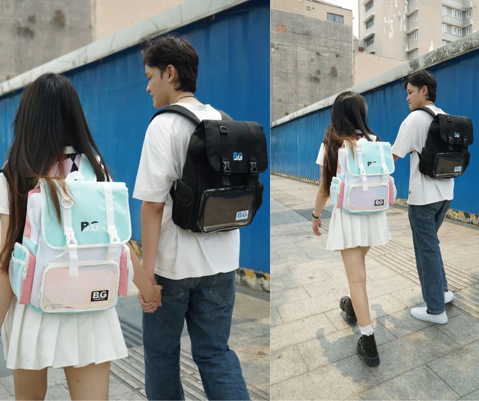 Balo đi học BATTLE ER B.G mẫu x001 Black Unisex Streetwear Backpack