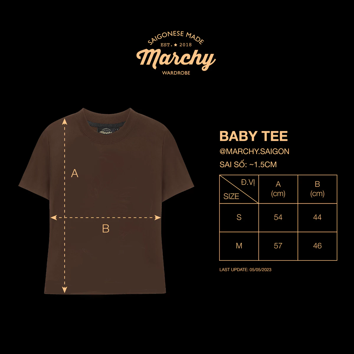 MARCHY - Basic Baby Tee - Áo thun nữ trơn