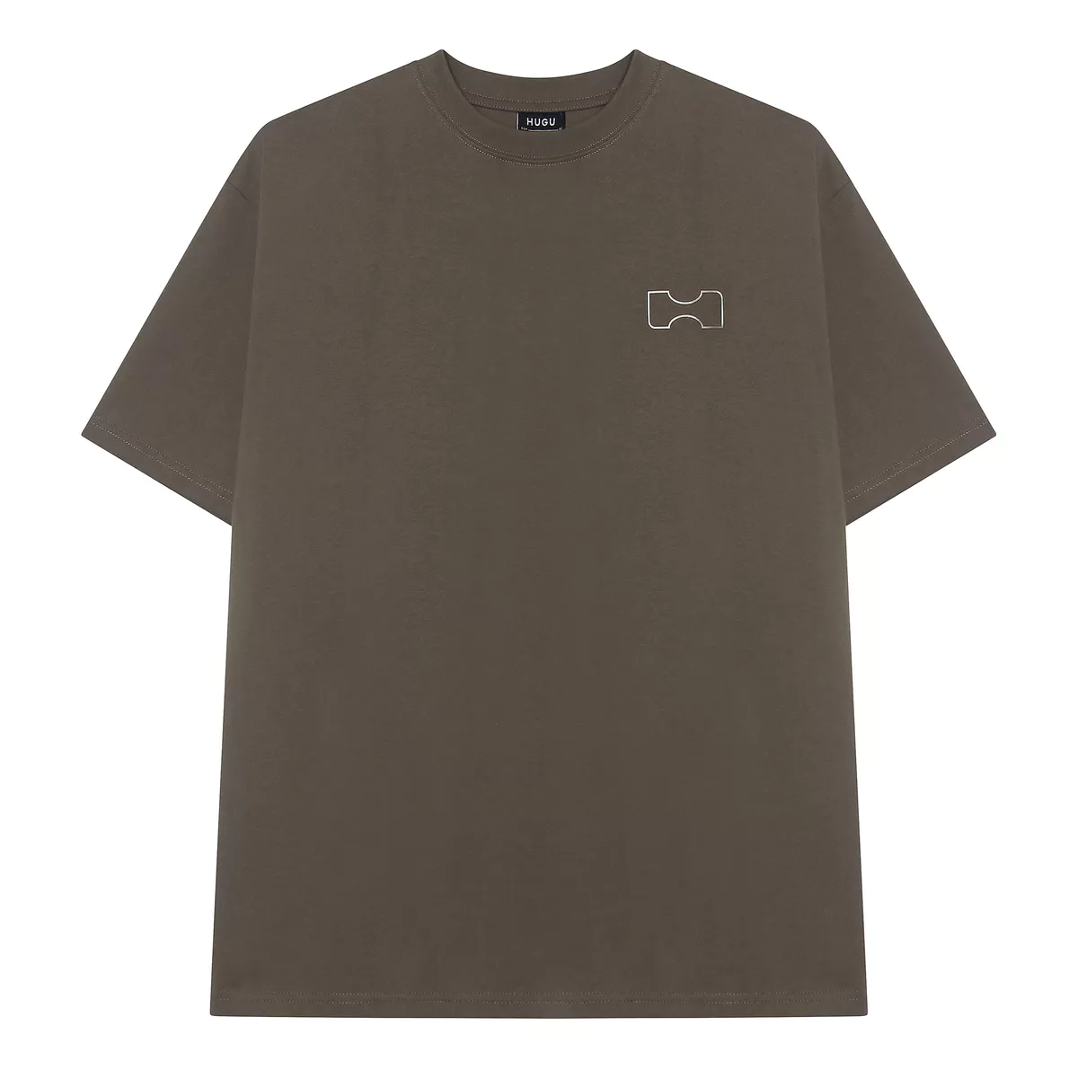 Áo thun cotton 2 chiều màu đen, be,... in cao thành form regular unisex local brand HUGU - HUGU BASIC TEE - SS2