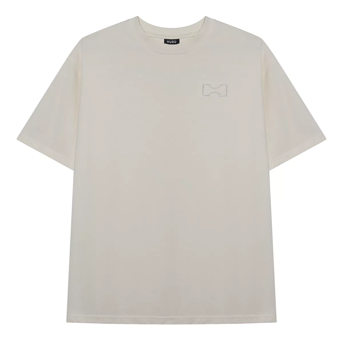 Áo thun cotton 2 chiều màu đen, be,... in cao thành form regular unisex local brand HUGU - HUGU BASIC TEE - SS2