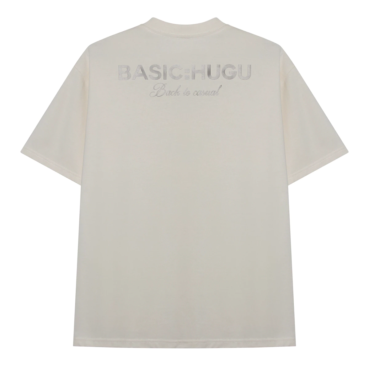Áo thun cotton 2 chiều màu đen, be,... in cao thành form regular unisex local brand HUGU - HUGU BASIC TEE - SS2
