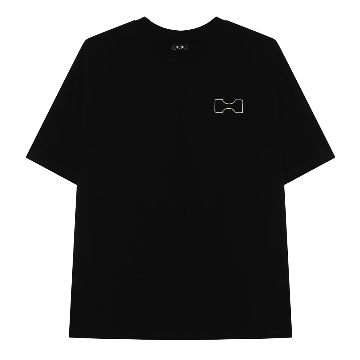 Áo thun cotton 2 chiều màu đen, be,... in cao thành form regular unisex local brand HUGU - HUGU BASIC TEE - SS2