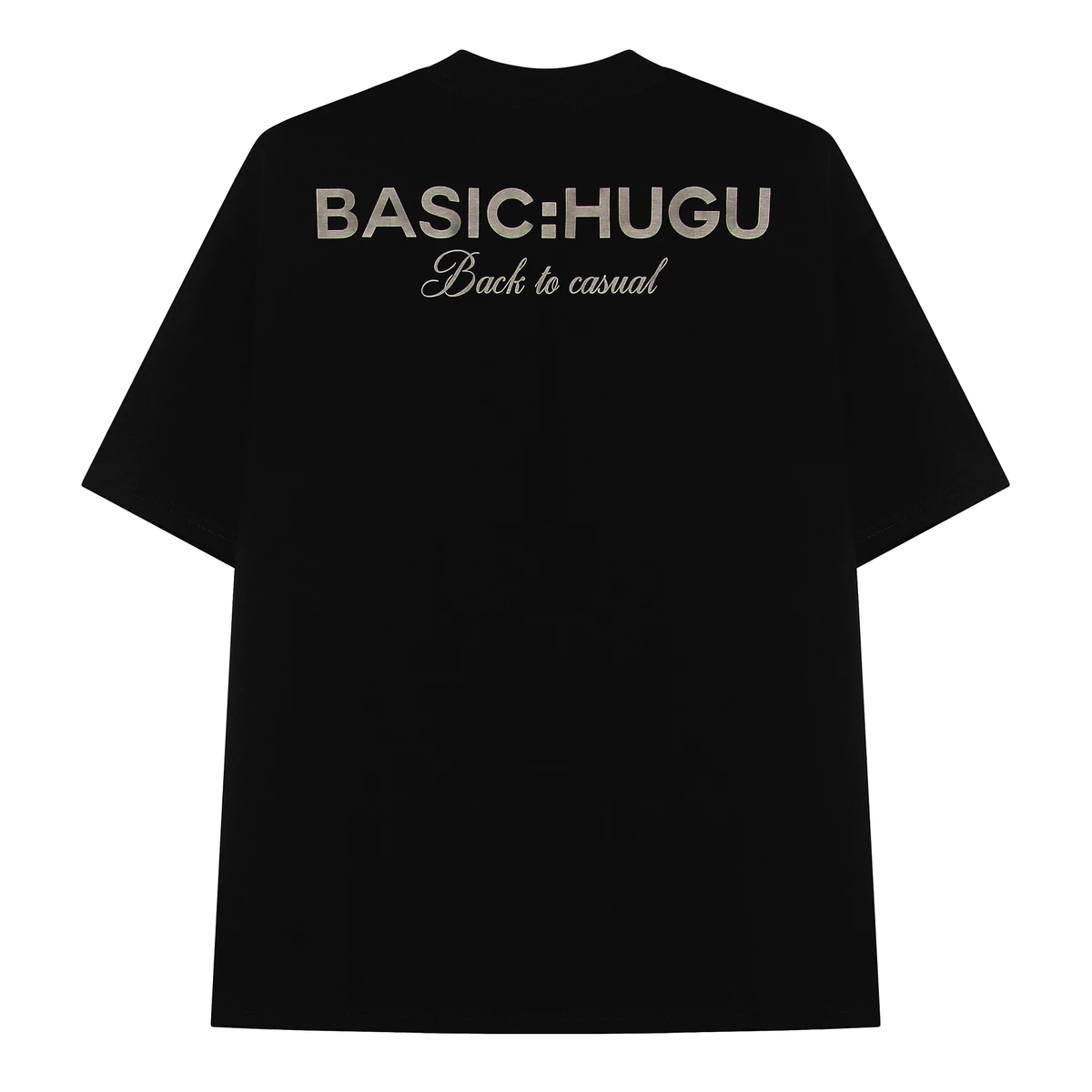 Áo thun cotton 2 chiều màu đen, be,... in cao thành form regular unisex local brand HUGU - HUGU BASIC TEE - SS2