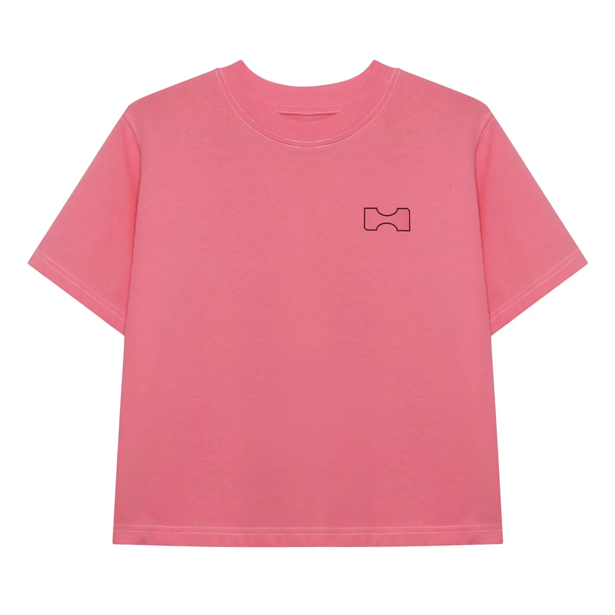 Áo thun cotton 2 chiều màu đen,hồng form boxy - baby tee unisex local brand HUGU - NOW BURN BABY BURN