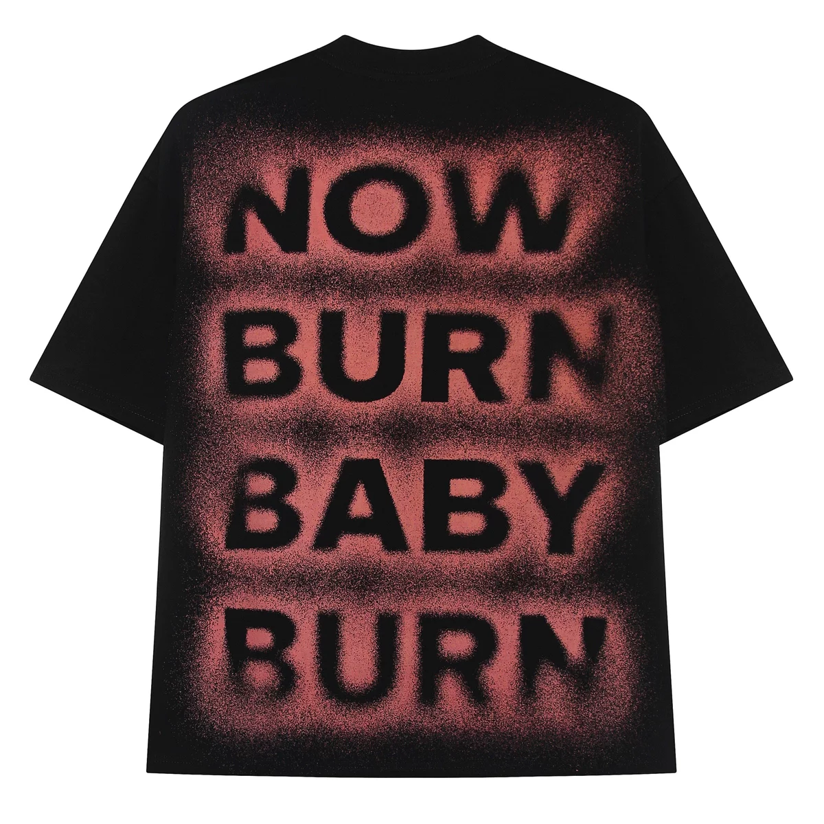 Áo thun cotton 2 chiều màu đen,hồng form boxy - baby tee unisex local brand HUGU - NOW BURN BABY BURN