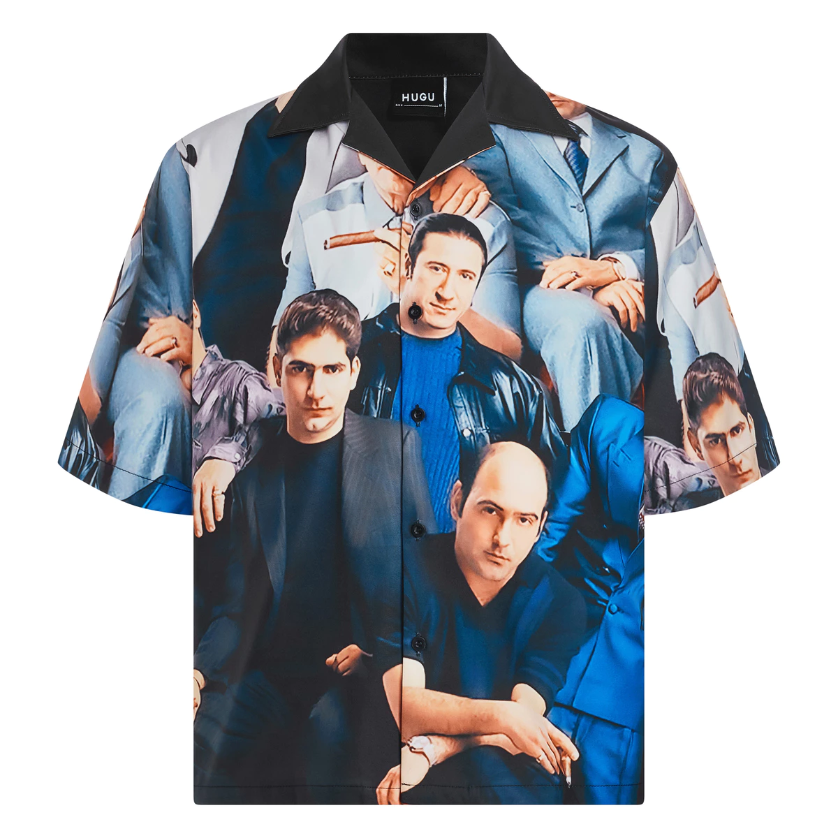 Áo sơ mi họa tiết cuban shirt local brand HUGU - HUGU'S HOMIE BOYS - vải lụa, form regular, in chuyển nhiệt, chữ thêu