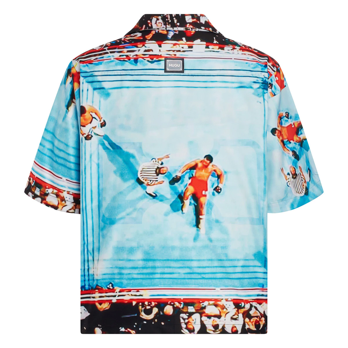 Áo sơ mi tay ngắn họa tiết cuban shirt local brand HUGU - THE GREATEST MATCH - vải lụa, form regular, in chuyển nhiệt
