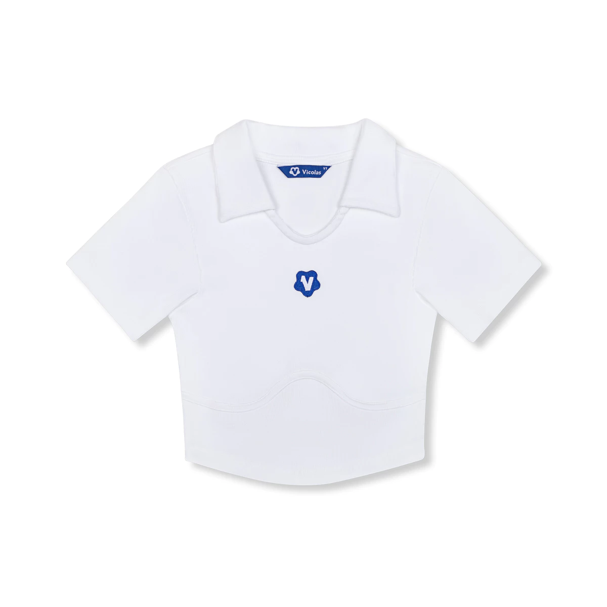 Áo croptop tay ngắn Vicolas chất thun gân cotton - VICO6 CHEST BORDER CROPTOP