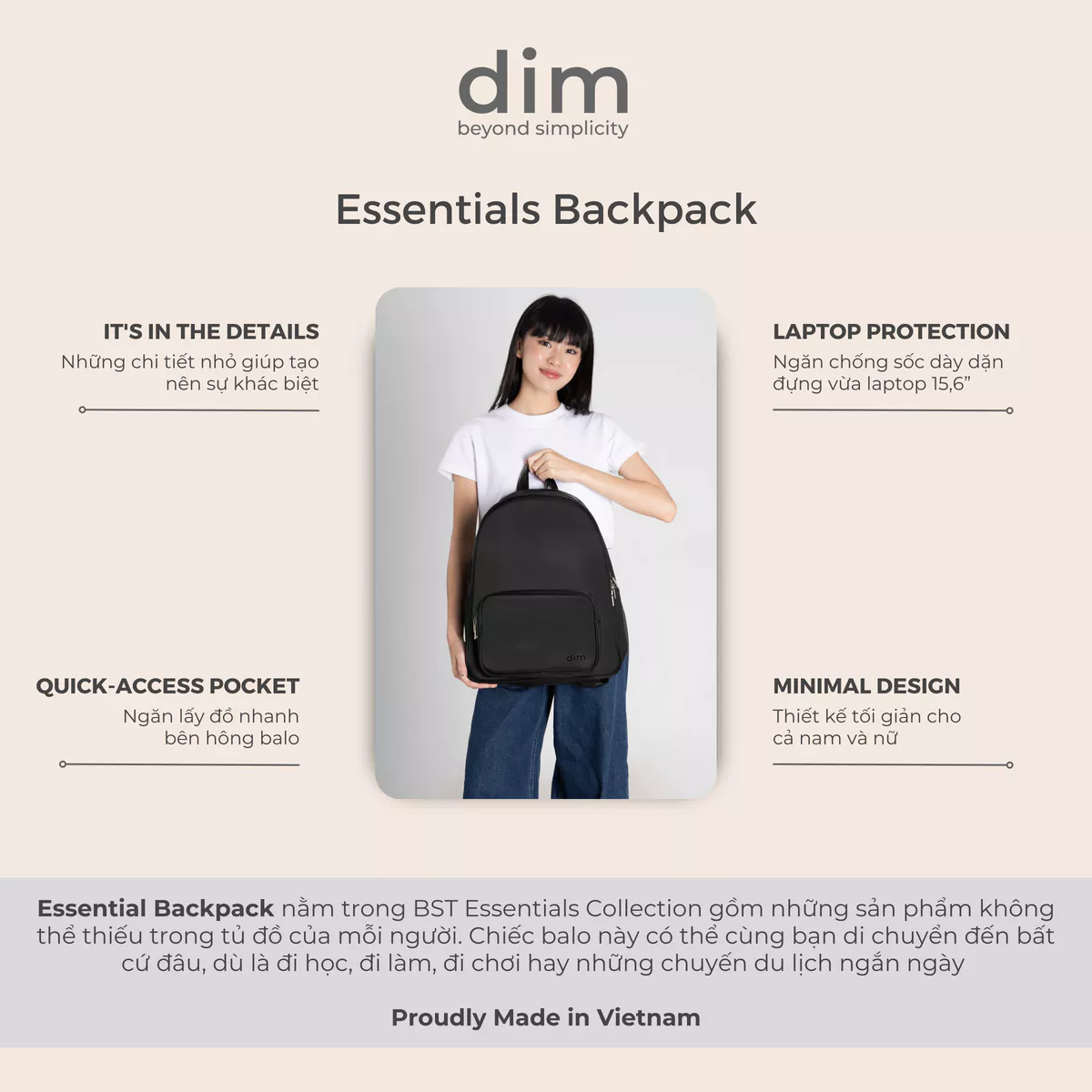 Balo DIM Essential Backpack