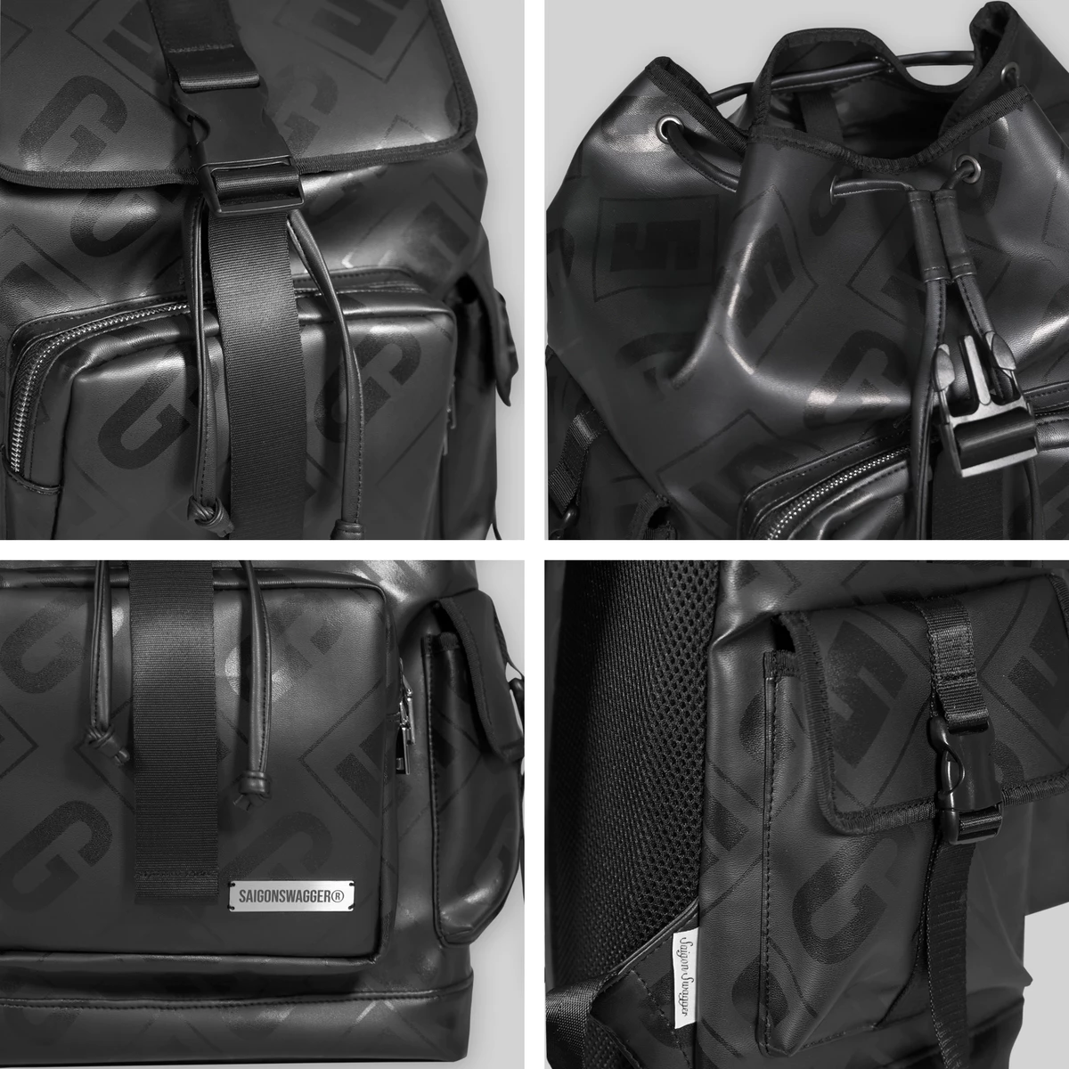Balo Da Cao Cấp In SAIGON SWAGGER Eclipse Leather Backpack, ngăn chống sốc laptop 15.6inch