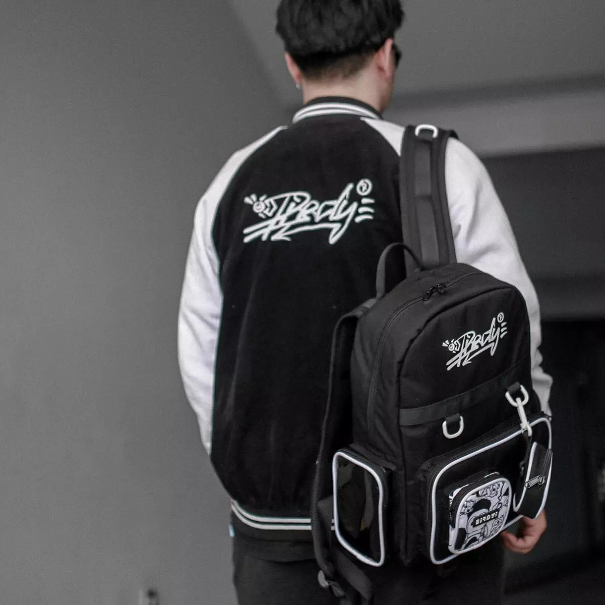 Balo nam nữ đi học thời trang màu đen, trắng unisex Local Brand BIRDYBAG - LUDO KING backpack